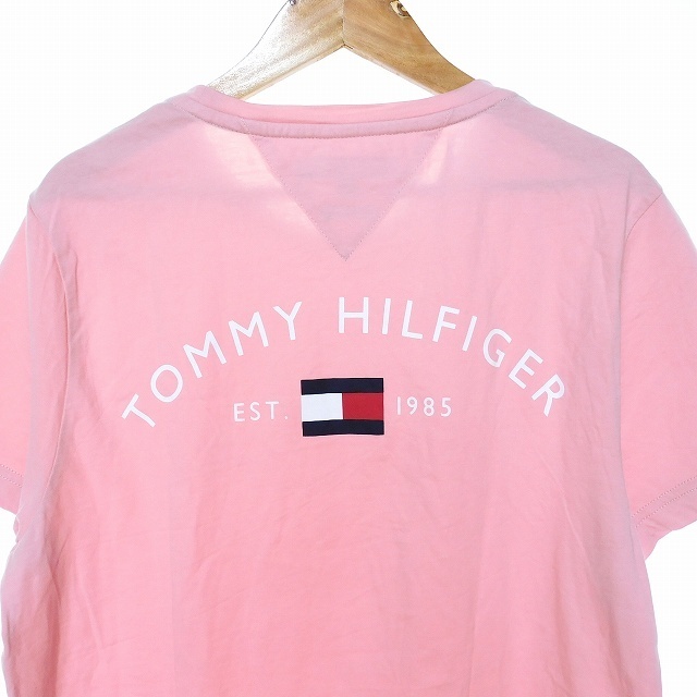 TOMMY HILFIGER(トミーヒルフィガー)のトミーヒルフィガー Tシャツ カットソー 半袖 ロゴ バックプリント S ピンク メンズのトップス(Tシャツ/カットソー(半袖/袖なし))の商品写真