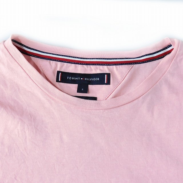 TOMMY HILFIGER(トミーヒルフィガー)のトミーヒルフィガー Tシャツ カットソー 半袖 ロゴ バックプリント S ピンク メンズのトップス(Tシャツ/カットソー(半袖/袖なし))の商品写真