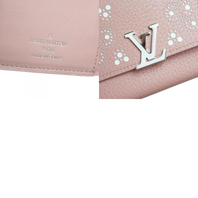 LOUIS VUITTON 三つ折り財布 ポンヌフ コンパクト ピンク レザー