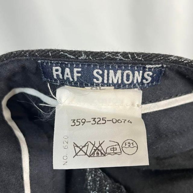 90s 紺タグ】RAF SIMONS スパイダー 総柄 スラックス アーカイブ