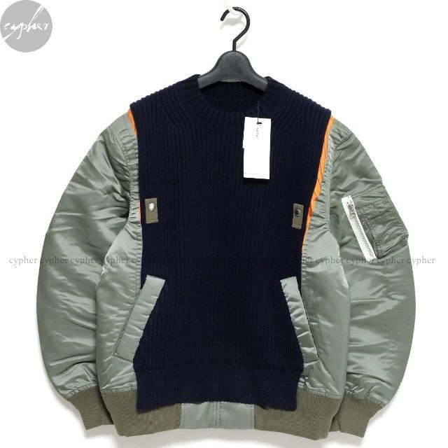 1 新品 sacai ナイロン ツイル ミックス ニット プルオーバー ボンバー | フリマアプリ ラクマ 1 新品 sacai ナイロン ツイル ミックス ニット プルオーバー ボンバー | フリマアプリ ラクマ