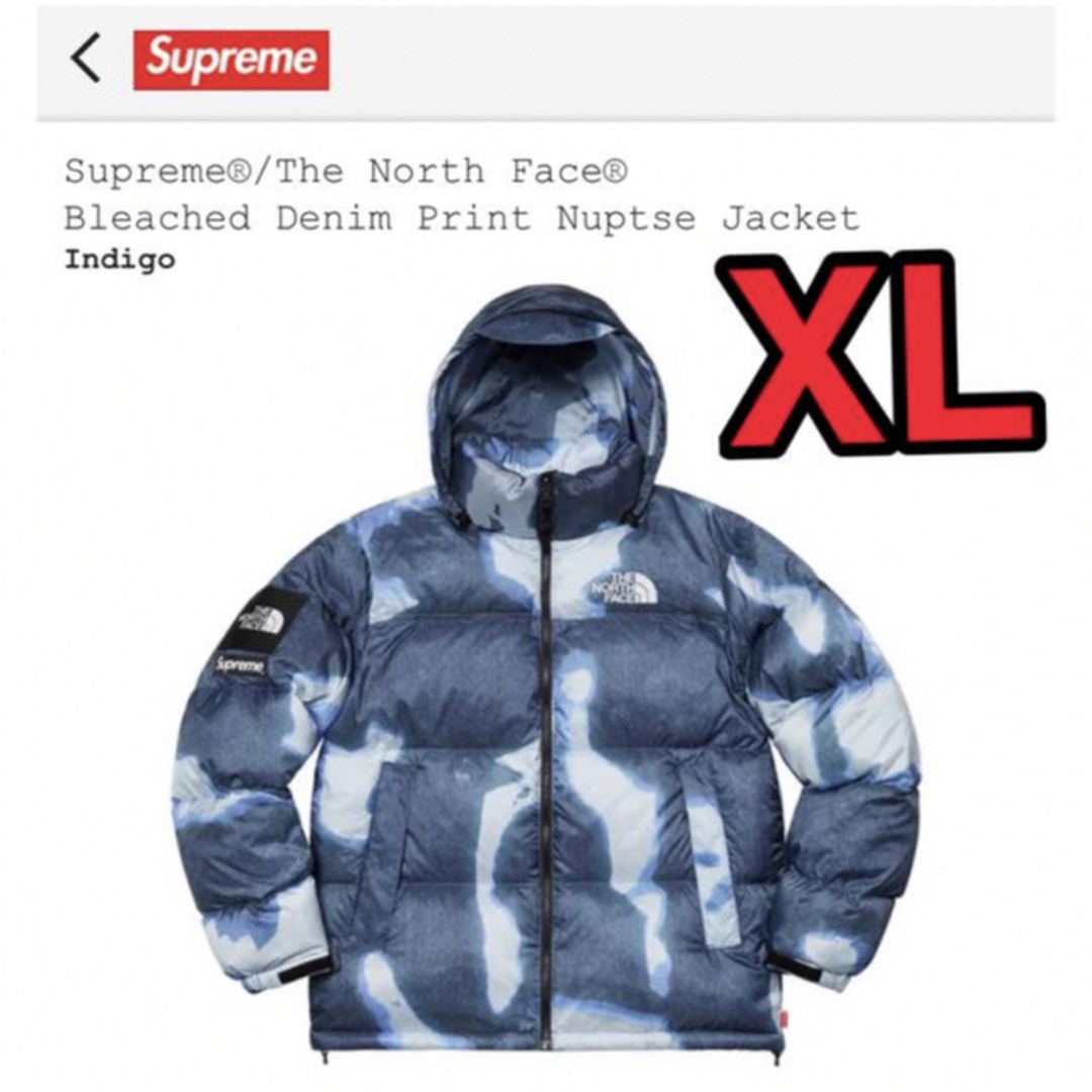 最安値に挑戦】 The Supreme - Supreme North Nuptse Bleached Face