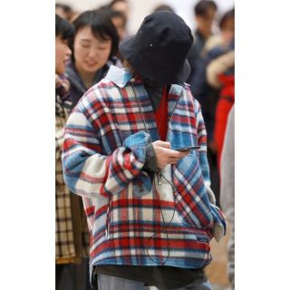 ピースマイナスワン(PEACEMINUSONE)の【WE11DONE】 CHECK ANORAK WOOL SHIRT(ブルゾン)