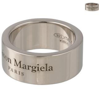 マルタンマルジェラ(Maison Martin Margiela)のメゾン マルジェラ MAISON MARGIELA ロゴ リング 8mm 指輪 SM1UQ0095 SV0158 (リング(指輪))