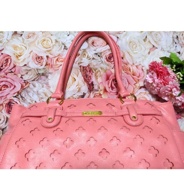 LIZ LISA(リズリサ)のリズリサ♥ピンク♥花柄♥リボン付き❤バッグ レディースのバッグ(トートバッグ)の商品写真