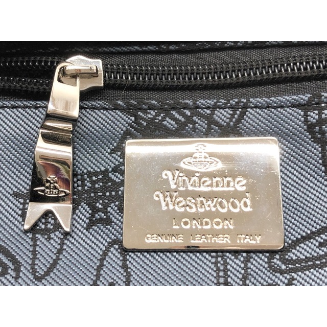 Vivienne Westwood(ヴィヴィアンウエストウッド)のVivienne Westwood ( ヴィヴィアンウエストウッド ) メタルオーブ ストライプ ハンドバッグ 【中古】【007】 レディースのバッグ(ハンドバッグ)の商品写真