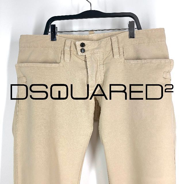 ◆ DSQUARED2 ◆ ローライズカーゴパンツ 48 イタリア製 ベージュベージュサンド状態