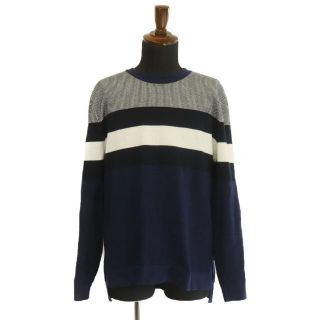 アルマーニエクスチェンジ(ARMANI EXCHANGE)のアルマーニ エクスチェンジ セーター ニット サイズ170/96A 6YZM2D ZMM7Z 中古 メンズ ネイビー ホワイト ARMANI EXCHANGE 【中古】 | トップス アパレル カジュアルファッション 服 男性 ブランド ランクAB(ニット/セーター)