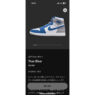ジョーダン(Jordan Brand（NIKE）)のNike Air Jordan 1 High OG "True Blue"(スニーカー)