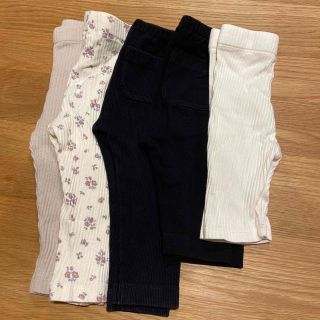 ユニクロ(UNIQLO)のUNIQLO&pairmanon レギンス 80センチ 5点セット(パンツ)