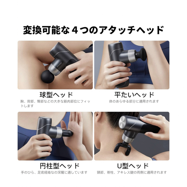 arboleaf ガン 筋膜リリースガン MINI 5段階振動強力振動 スマホ/家電/カメラの美容/健康(マッサージ機)の商品写真