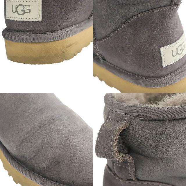 UGG(アグ)のアグ ムートンブーツ クラシックミニ 1016222 中古 レディース サイズ25cm グレー UGG 【中古】 | ブランド シューズ ウインターファッション 女性 防寒 冬物 ABランク レディースの靴/シューズ(ブーツ)の商品写真