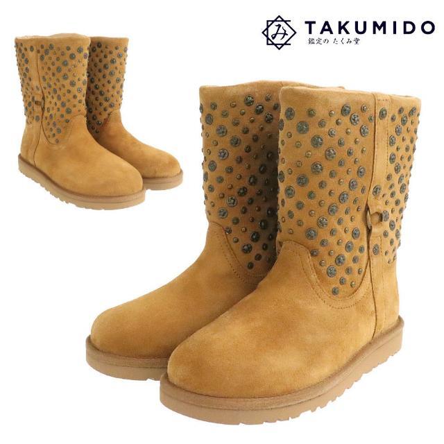 UGG(アグ)のアグ ブーツ 1003184 中古 スタッズ サイズ22cm ライトブラウン UGG 【中古】 | ブランド シューズ シンプル 茶色 ウインターファッション 防寒 冬物 Aランク レディースの靴/シューズ(ブーツ)の商品写真