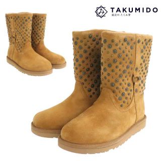 アグ(UGG)のアグ ブーツ 1003184 中古 スタッズ サイズ22cm ライトブラウン UGG 【中古】 | ブランド シューズ シンプル 茶色 ウインターファッション 防寒 冬物 Aランク(ブーツ)