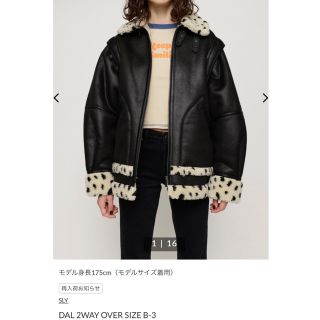 美品　SLY oversize b-3 ムートン　コート　ジャケット　ブラック