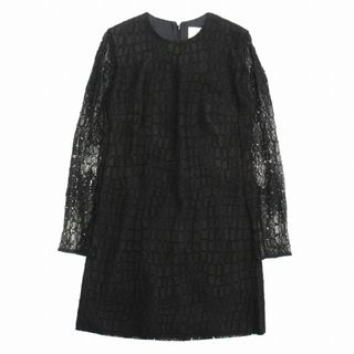 18aw セリーヌ エディ期 クロコダイル レース ワンピース ミニ ドレス◆１