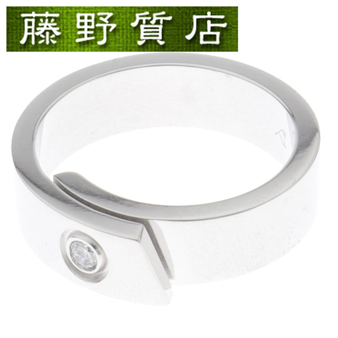 (美品) カルティエ CARTIER バレリーナダイヤリング フルダイヤ エタニティ 指輪 K18 WG × ダイヤ #54 8738