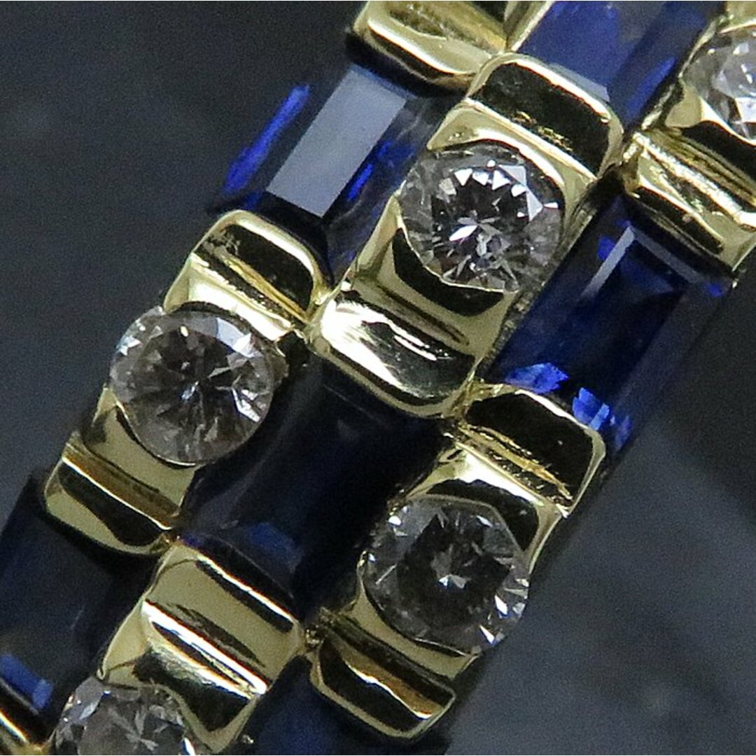 リング 指輪 サファイヤ0.74ct ダイヤモンド0.31ct 11号 K18YG イエローゴールド/64772【FJ】