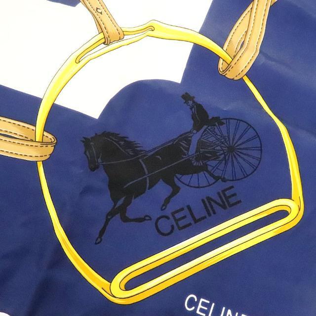 celine(セリーヌ)のセリーヌ スカーフ 中古 馬車柄 ブルー シルク100％ CELINE 【中古】 | レディース ファッション ベルト柄 金具柄 マルチカラー 青 ブランド小物 防寒 Bランク レディースのファッション小物(バンダナ/スカーフ)の商品写真