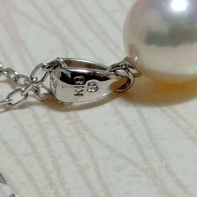 値下げ中。MIKIMOTO ミキモト 一粒パール ネックレス K18 アコヤ真珠