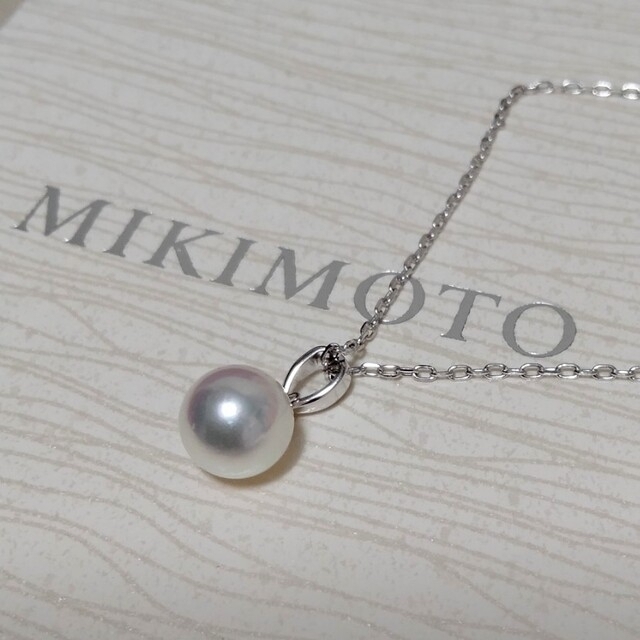 MIKIMOTO - ミキモトK18パールペンダントネックレス 一粒珠 大珠 約8.1