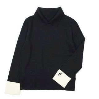 美品 フォクシー FOXEY ニット セーター レターエフ トップス ネイビー