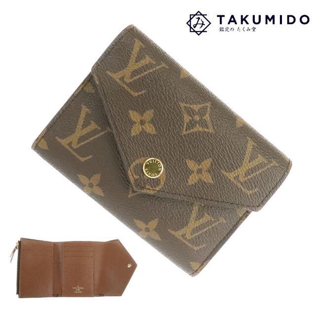 特売 三つ折り財布 | 【中古】 VUITTON LOUIS レザー ブラウン