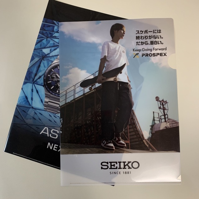 SEIKO(セイコー)の再値下げ❤️堀米雄斗　クリアファイル＆オマケファイル スポーツ/アウトドアのスポーツ/アウトドア その他(スケートボード)の商品写真