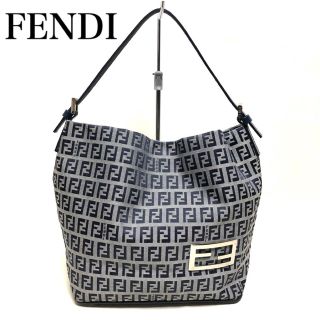 フェンディ(FENDI)のFENDI フェンディ ズッキーノ ジャガード/レザー ハンドバッグ(ハンドバッグ)