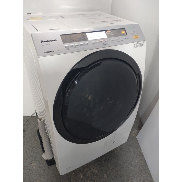 最初の  Panasonic - ななめドラム　ドラム式洗濯機　自動洗剤投入　温水泡洗浄　希少右開き　11キロ 洗濯機