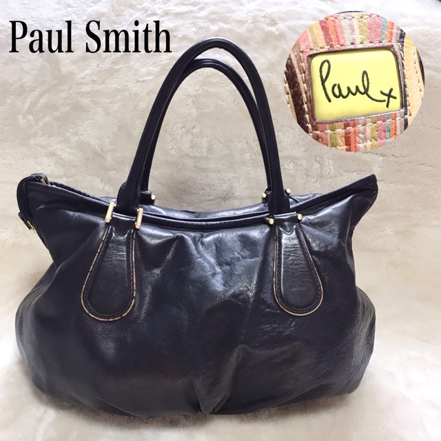 【美品】Paul Smith ポールスミス マルチストライプ トートバッグ