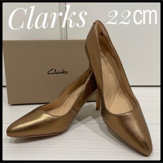 クラークス(Clarks)のClarks Laina Rae / ライナラエ （ブロンズメタリックレザー）(ハイヒール/パンプス)