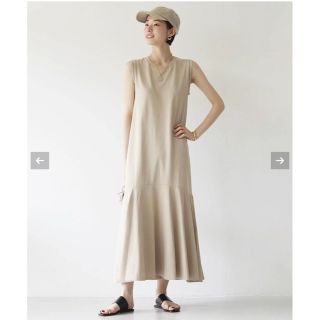 プラージュ(Plage)のPlage  新品★ ティアードノースリーブワンピース38サイズ★(ロングワンピース/マキシワンピース)