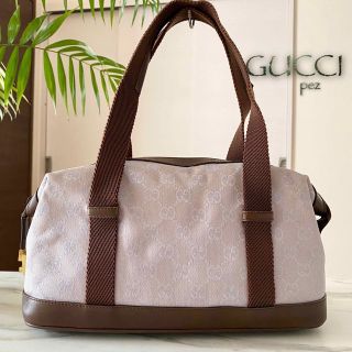 グッチ(Gucci)の極美品 GUCCI グッチ GG柄 レザーハンドバッグ(トートバッグ)