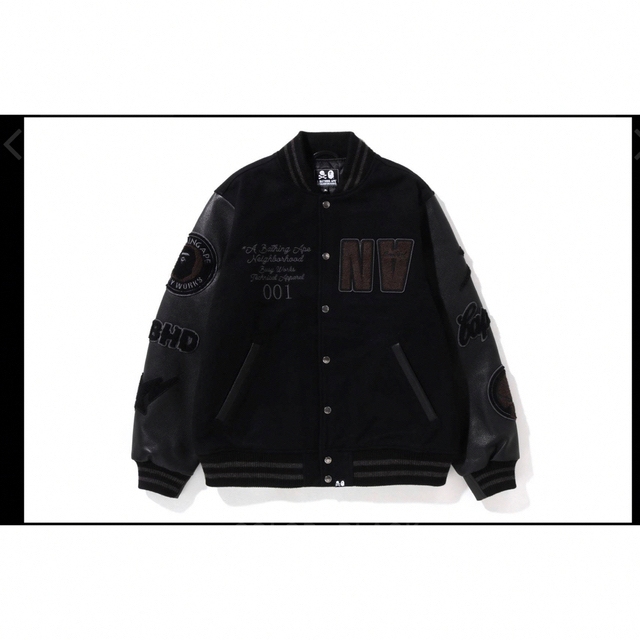 A BATHING APE(アベイシングエイプ)のBAPE NBHD VARSITY JACKET NUMBERING メンズのジャケット/アウター(スタジャン)の商品写真