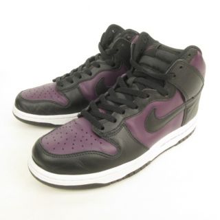 ナイキ(NIKE)のナイキ NIKE × FRAGMENT DUNK HIGH 藤原ヒロシ 紫 黒(スニーカー)