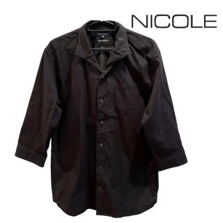 ニコル(NICOLE)のNICOLE Selection 七分袖シャツ ストライプ ブラック (シャツ)