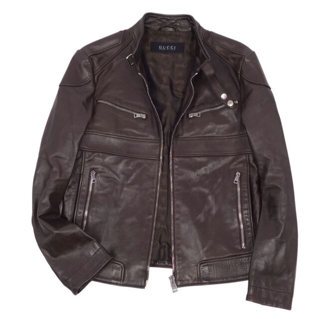 GUCCI - 美品 グッチ GUCCI ジャケット レザージャケット GUCCI - 美品 グッチ GUCCI ジャケット レザージャケット