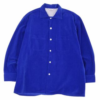 アンユーズド(UNUSED)の美品 アンユーズド UNUSED シャツ ジャケット CORDUROY SHIRT コーデュロイ コットン 無地 トップス メンズ 4(XL相当) ブルー(シャツ)