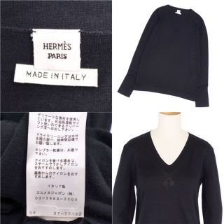 Hermes - 美品 エルメス HERMES ニット セーター ロングスリーブ V