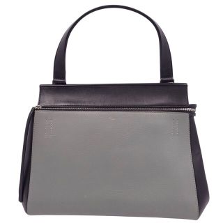 セリーヌ CELINE バッグ エッジ EDGE MEDIUM ハンドバッグ カーフレザー レディース 鞄 イタリア製 ブルーグレー/ブラック