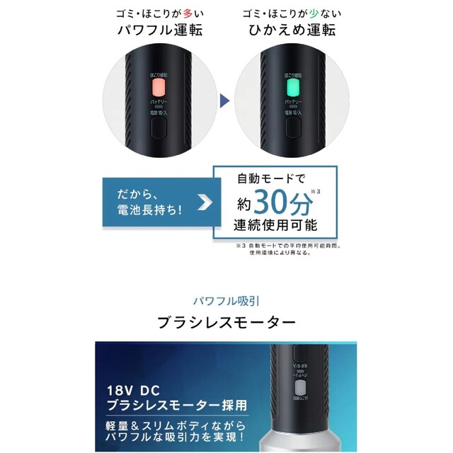 アイリスオーヤマ(アイリスオーヤマ)のアイリスオーヤマ　極細軽量　紙パック式　スティッククリーナー IC-SLDCP1 スマホ/家電/カメラの生活家電(掃除機)の商品写真