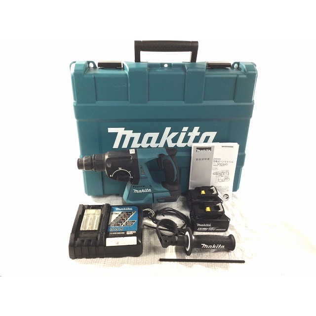 Makita ☆比較的綺麗☆ makita マキタ 18V 充電式ハンマドリル HR244DRGX バッテリ2個(18V 6.0Ah) 充電器  ケース付き 65079の通販 by 工具販売専門店Borderless(ラクマ店)｜マキタならラクマ