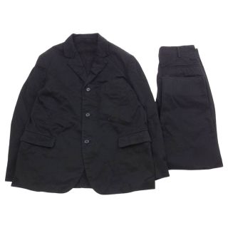 ヨウジヤマモト(Yohji Yamamoto)のYohji Yamamoto ヨウジヤマモト ジャケット Y's for men ワイズフォーメン 赤タグ 赤ラベル MV-J52-077 MV-P54-077 製品染め コットン セットアップ ジャケット パンツ ブラック系 2【中古】(その他)