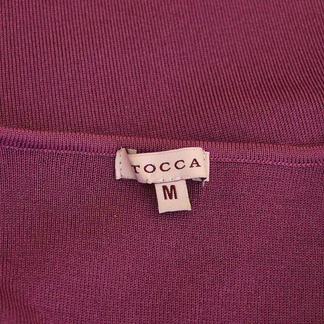 TOCCA(トッカ)のトッカ TOCCA ノーカラーカーディガン ボレロ ニット 長袖 紫 パープル レディースのトップス(カーディガン)の商品写真