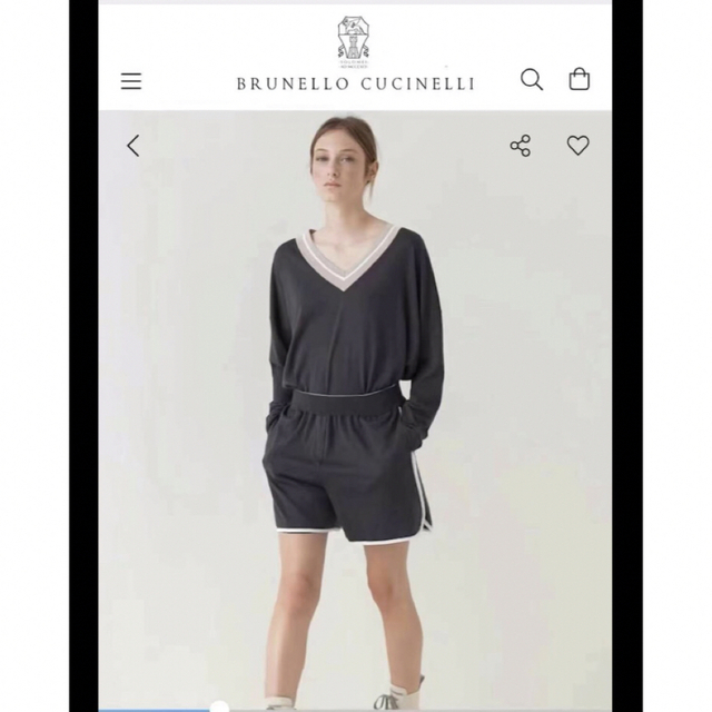 BRUNELLO CUCINELLI(ブルネロクチネリ)の新品 Brunello Cucinelli カシミヤ＆シルク セーター38 レディースのトップス(ニット/セーター)の商品写真
