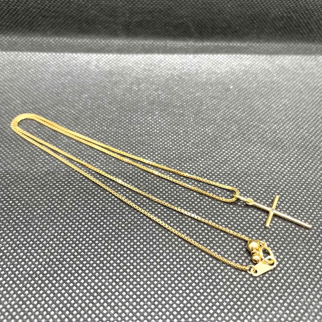 Ghost(ゴースト)のGHOST ゴースト 18金ゴールドネックレス 18K クロス オニキス メンズのアクセサリー(ネックレス)の商品写真