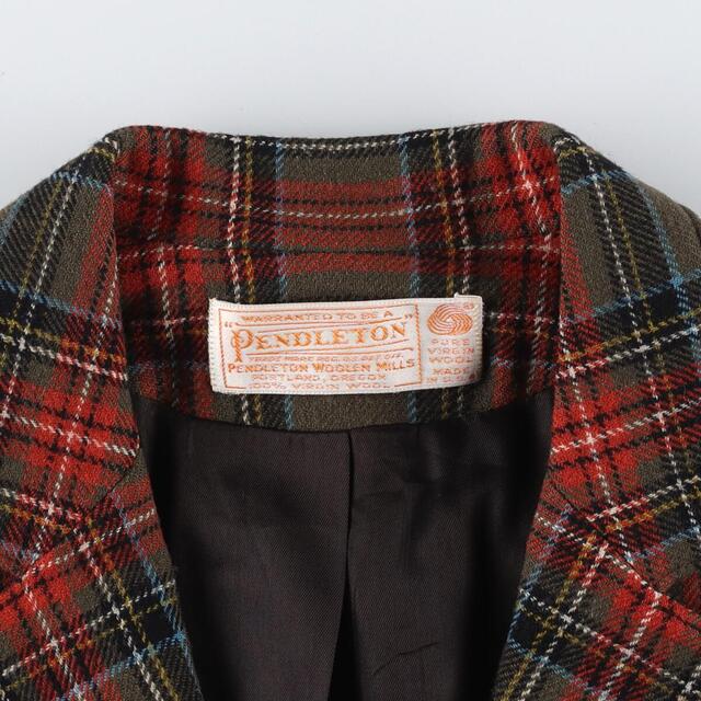 古着 70年代 ペンドルトン PENDLETON チェック柄 ウール テーラードジャケット USA製 レディースS ヴィンテージ /eaa300497 | www.atelierinoxhoreca.ro