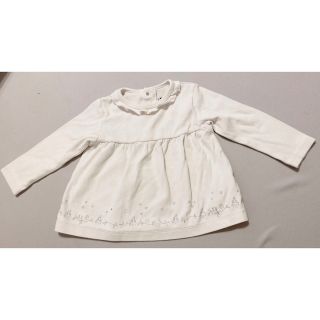 ベベ(BeBe)の90センチ ホワイト BeBe べべ 長袖 こども服 ブランド服 白 (Tシャツ/カットソー)