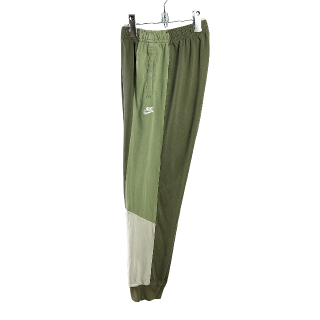 NIKE(ナイキ)のデザイン◎ NIKE ナイキ コットン製パンツ カーキ 緑 US/L 裾リブ メンズのパンツ(その他)の商品写真
